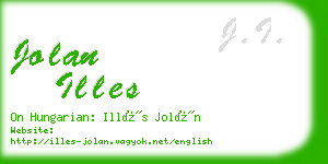 jolan illes business card